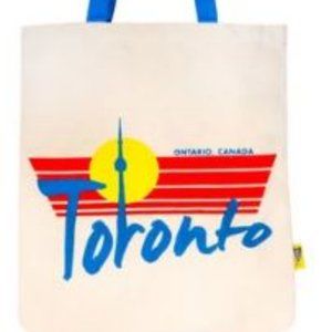 Main & Local Retro Toronto Heavy Duty Canvas Tote Bag for Grocery Shopping